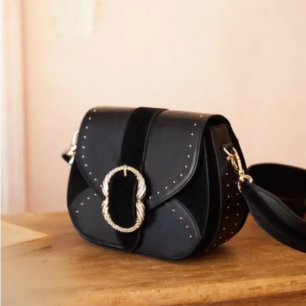 New with tags Sezane black studded Oli bag